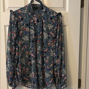 Floral Blue Women's Top